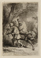 KG 03594
<br/>
Vlucht naar Egypte: klein (B 52)
<br/>
<em>Rembrandt (1606-1669)</em>